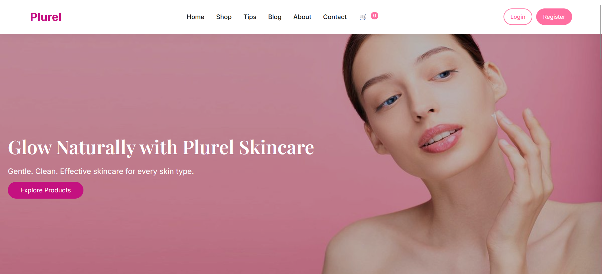 Skincare Platform Screen